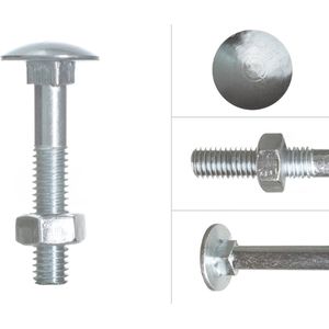 Wovar Slotbouten Verzinkt M6 x 40 mm | 200 stuks