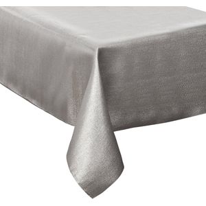 Tafelkleden/tafellakens - 140 x 240 cm - zilver sparkling - 2x stuks - polyester