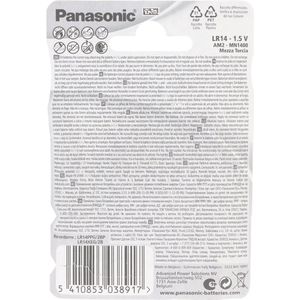 Panasonic Pro Power Baby C LR14 alkalinebatterij in een blister van 2