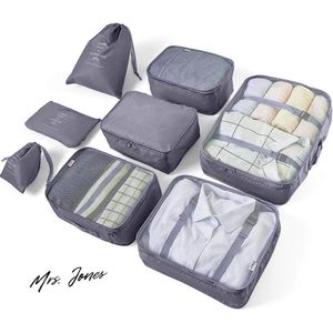 Mrs. Jones Koffer Organizer Set 8-delig kledingtassen voor kleding cosmetica schoenenzak kabels opbergtas reizen organizer tas - reizen - opbergen .