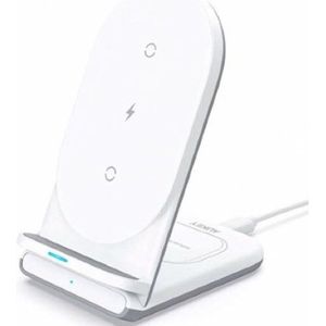 Aukey - LC-A2-WT Aircore Series 2-in-1 Draadloze Oplaadstandaard Wit