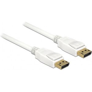 Premium DisplayPort kabel - versie 1.2 (4K 60Hz) / wit - 5 meter