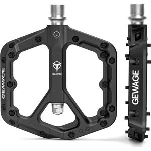 Mountainbike-pedalen, antislip MTB-pedalen gemaakt van nylonvezel, 9/16-inch fietspedalen, lichte en brede platte platformpedalen.