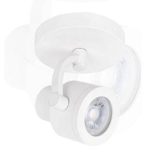 Witte plafondlamp Alto | 1 lichts | wit | metaal | Ø 10 cm | hal / woonkamer lamp | modern / stoer design