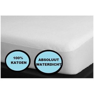 Princessmatras Beschermer-Waterdicht PU-Molton -flanel-100% katoen Antibacteriëel-Rondom Elastiek-Baby-Junior-70x140-cm Wit