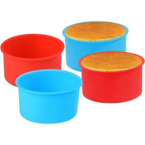 Cakevorm van siliconen - 4 stuks, 105 cm - snel los te maken siliconen vorm - gelaagde cake - cheesecake - regenboogcake