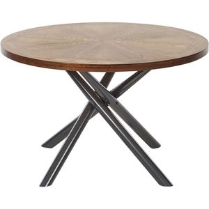 Eettafel LORENZO Bruin essenhout 120 cm 120 cm