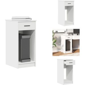 vidaXL Computertorenstandaard - Computertorenstandaards - Pc-torenstandaard - Cpu-standaard - Computertorenstandaard met lade 35x45x77 cm wit