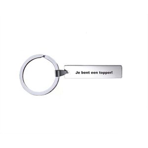Sleutelhanger RVS -  Je Bent Een Topper!