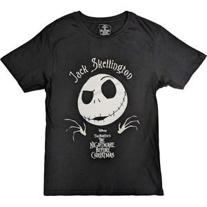 Disney The Nightmare Before Christmas - Jack Head Heren T-shirt - XL - Zwart