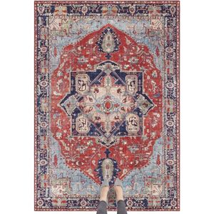 Flycarpets Elle Decoration - Vintage Vloerkleed - Hamadan - Klassiek - Rood - 200x290 cm