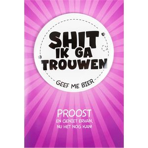 Shit wat een superleuke button | Wenskaart | Shit ik ga trouwen