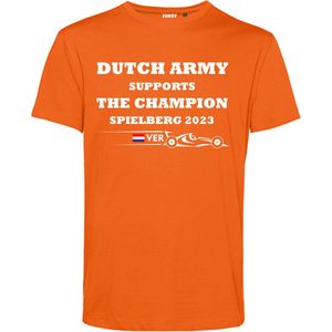 T-shirt Dutch Army Supports The Champion Spielberg 2023 | Formule 1 fan | Max Verstappen / Red Bull racing supporter | Oranje | maat 4XL