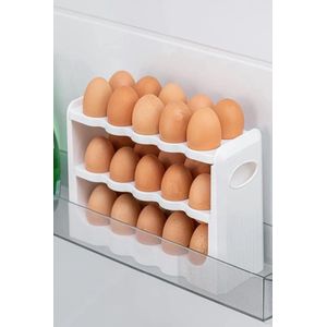 Ekselans – Ei-Organizer – 30 eieren – Eierdoos – 3 Lagen Eierrek Koelkast Organizer Opslag Container Eggy Box