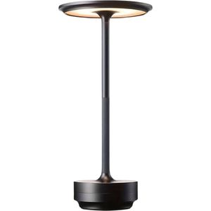 Ostin & Fred Draadloze Tafellamp - Zwart - 27 cm - Dimbare Touch Lamp - Voor Binnen en Buiten - Moderne Nachtlamp - Bureaulamp - Oplaadbare Batterij