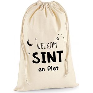 Label2X - Sinterklaaszak - Welkom Sint & Piet - Sinterklaas cadeau - Sinterklaas versiering - Sinterklaas decoratie