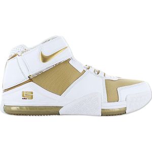 Nike LeBron Zoom 2 II - Maccabi - Heren Basketbalschoenen Sneakers schoenen Wit-Gold DJ4892-100 - Maat EU 44.5 US 10.5