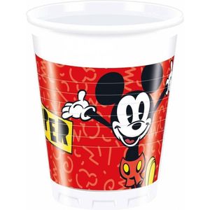 Mickey Mouse Bekers Party Plastic 200ml 8 stuks