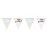 Folat - Vlaggenlijn Happy Birthday Iridescent 4mtr