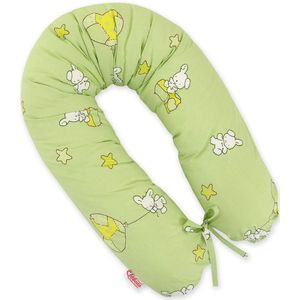 Zwangerschapskussen - Langer - Teddybeer met ballon groen