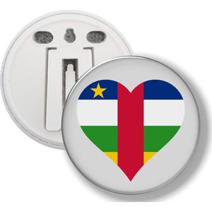 Button Met Clip - Hart Vlag Afrikaanse Republiek