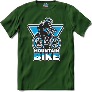 Mountain Bike | Mountain Bike - Fiets - Bicycle - T-Shirt - Unisex - Bottle Groen - Maat S