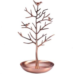 Metalen oorbel rek en kettingorganisator - Sieradenhouder en ornament display boom in 3 kleuren (Bronzen)