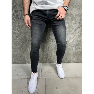 Mannen Stretchy Ripped Skinny Jeans Vernietigd Hole Slim Fit Denim Hoge Kwaliteit Jeans - W31