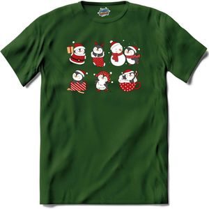 Pinguin Buddy's - T-Shirt - Heren - Bottle Groen - Maat M