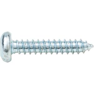 Wurth - ISO 14585 staal, verzinkt, panhead TX, vorm C - Zelftappende platkopschroef, type C met binnenzeskant ISO 14585, staal, galvanisch verzinkt, blauw gepassiveerd, vorm C (met punt) - x 500 st - Interne aandrijving TX30