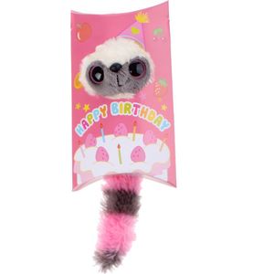 Aurora Knuffel In Geschenkverpakking Happy Birthday 9 Cm Roze