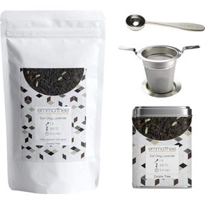 Earl Grey Lavendel 500 gram + Theeblik + Theezeef + Thee Maatlepel