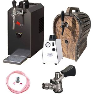 Complete Set - Biertap JET 30 1-kraans, droogkoeler, 35 liter/uur Thuistap, Bierkoeler met houten vat, Type D