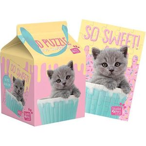 Studio Pets 3D Puzzel - 48 stukjes in een melkpak - Marshmallow Kitten Editie