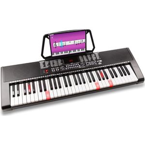 Keyboard piano - MAX KB5 keyboard muziekinstrument met 61 lichtgevende toetsen voor training