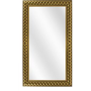 Spiegel met Gevlochten Houten Lijst - Goud - 20x50 cm