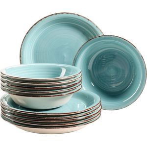 Bel Tempo II Bordenset 6 Personen 12-Delig Turquoise met Express Delivery