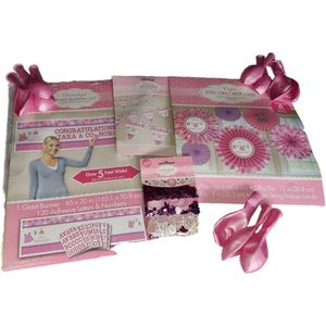 versierpakket - roze - 20-delig - geboorte-feestje - meisje - babyshower - kraamfeestje
