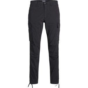 JACK & JONES Ace Tucker Cargoa loose fit - heren cargo broek - zwart - Maat: 27/32