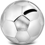 Zilverstad - Spaarpot Voetbal 8,5x8,5x8cm zilver kleur