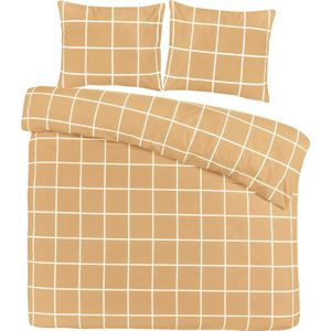 Day Dream Dekbedovertrek Katoen Big Check - beige 140x200/220cm