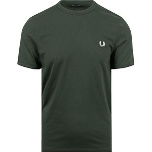 Fred Perry - T-Shirt Donkergroen T50 - Heren - Maat S - Slim-fit