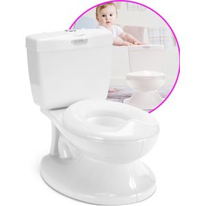 Casteleyn® - Plaspotje - Potje peuter - WC potje - Toilettrainer - Kindertoilet - Met geluid - Inclusief beloningsstickers - tot 21KG - Wit