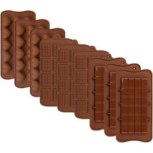 siliconen chocoladevormen, 9 stuks, siliconen break-apart, chocoladevormen voor chocolade, snoep, gelei, ijsblokjes