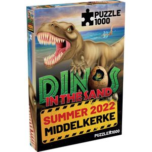 Dino's in the sand - puzzel - 1.000 stuks - 66 x48 cm