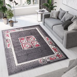 Tapiso Dream Vloerkleed Grijs Modern Gebloemd Woonkamer Tapijt Maat- 120x170