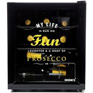 Husky KK50-PROSECCO - Mini koelkast - Met Glazen Deur - Retro - 46 Liter