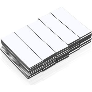Magneetetiketten beschrijfbaar - 80 stuks - wit - 60 x 20 mm