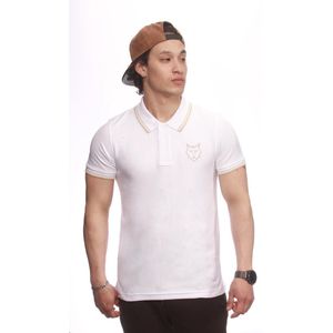 9 Lives Clothing - Polo - T-shirt - Wit - Beige - Maat XL