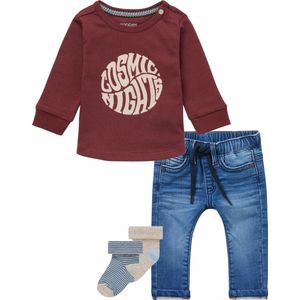 Noppies - kledingset - Jongens - 4delig - Broek Jeans Marlton Stone use - Shirt Jaroslavi Andorra - 2 paar sokjes - Maat 62